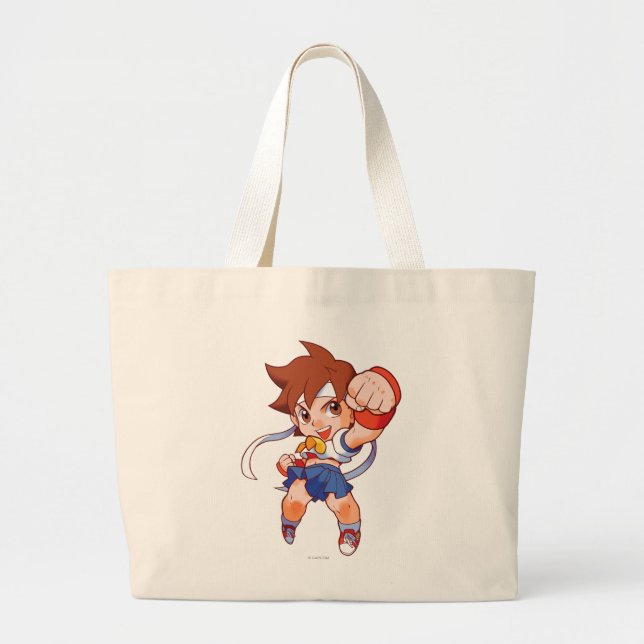 Grand Tote Bag Combattant Sakura 2 de poche (Devant)