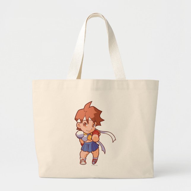 Grand Tote Bag Combattant Sakura de poche (Devant)