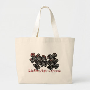 Grand Tote Bag Comme deux pièces d'un puzzle