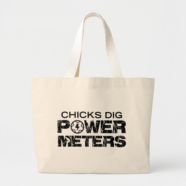 Grand Tote Bag Compteurs d'alimentation de creusement de pousses (Devant)