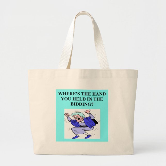 Grand Tote Bag concepteur du jeu en double de joueur de pont (Devant)