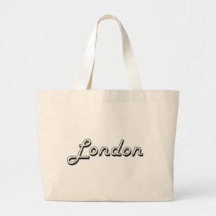Grand Tote Bag Conception classique de Londres Royaume-Uni rétro