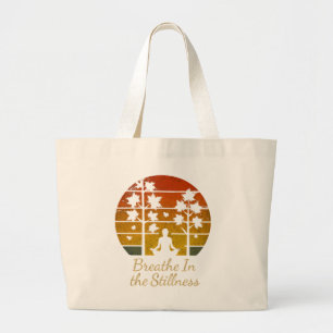 Grand Tote Bag Conception de la nature dans le calme respirez