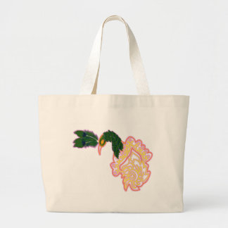 Grand Tote Bag Conception de plumes de paon