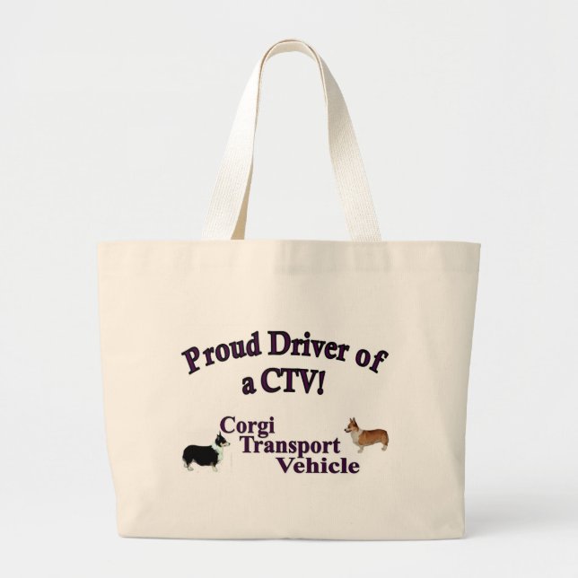 Grand Tote Bag Conducteur fier d'un TVC (Devant)