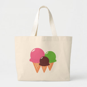 Grand Tote Bag cônes de crème glacée