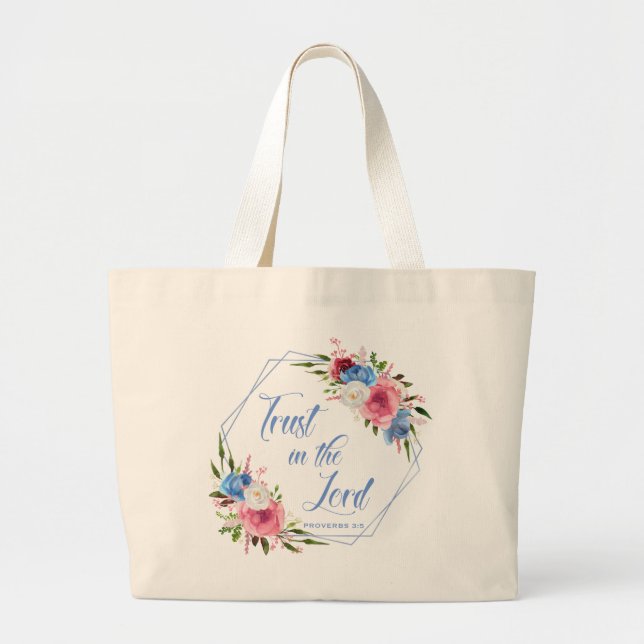 Grand Tote Bag Confiance Dans Le Seigneur (Devant)