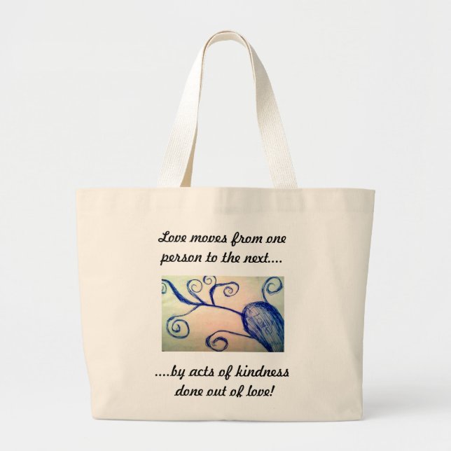 Grand Tote Bag Connexion d'amour ! (Devant)