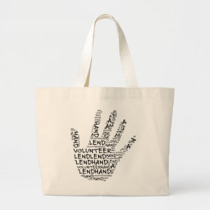 Grand Tote Bag Conscience volontaire : Prêtez un coup de main