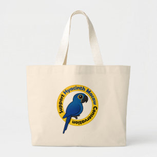 Grand Tote Bag Conservation d'ara de jacinthe de soutien