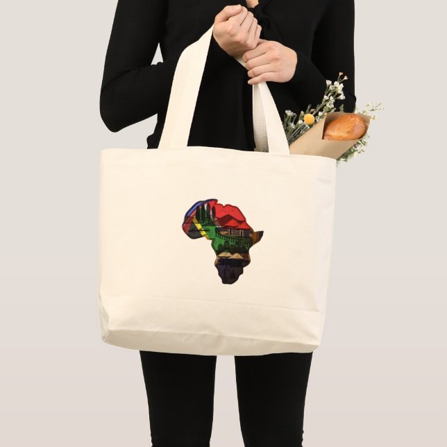 Grand Tote Bag continent africain (Devant (produit))