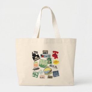 Grand Tote Bag Cool Travel Collage Artsy Tourist Design