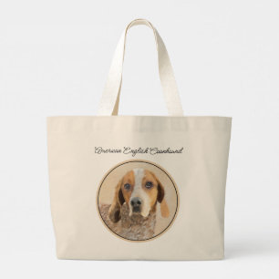 Grand Tote Bag Coonhound américain Redtick Peinture Chien