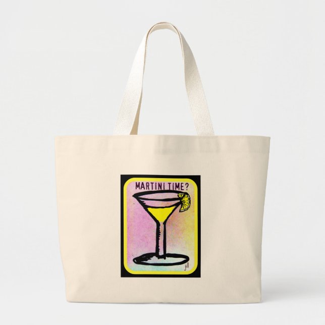 GRAND TOTE BAG COPIE DE BAISSE DE CITRON DE TEMPS DE MARTINI (Devant)