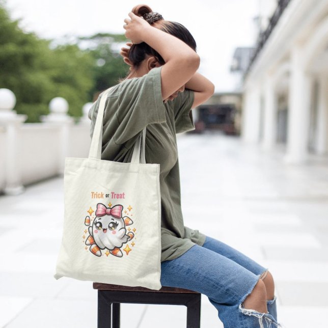 Grand Tote Bag Coquette Fantôme ou traitement (Créateur téléchargé)