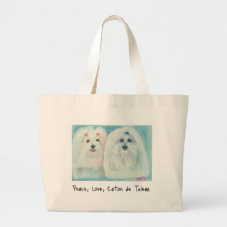 Grand Tote Bag Coton de Tulear Fourre-tout