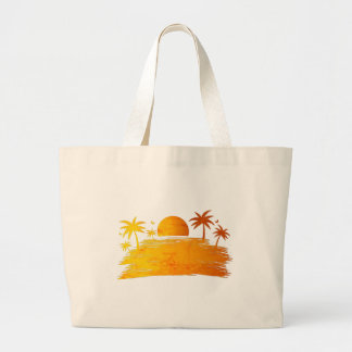 Grand Tote Bag Coucher de soleil tropical