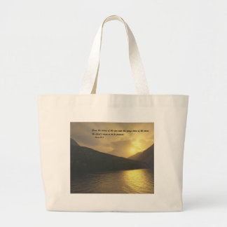 Grand Tote Bag Coucher du soleil avec le vers