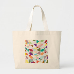 Grand Tote Bag Couleurs Abstraites Damask