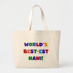 Grand Tote Bag Couleurs vives Meilleurs T-shirts et cadeaux Nani