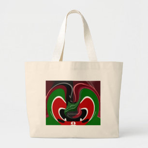 Grand Tote Bag Coupe de café Kenya Drapeau Hakuna Matata