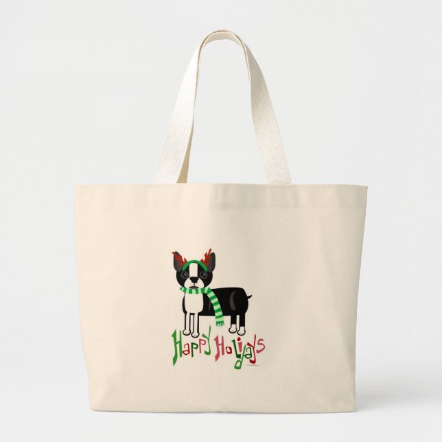 Grand Tote Bag Coupe de Noël (Devant)