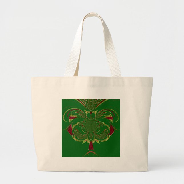 Grand Tote Bag Couronne verte (Devant)