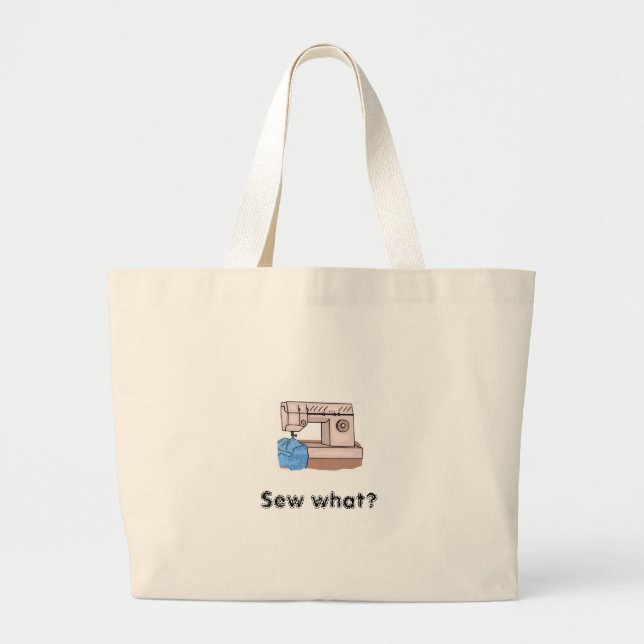 Grand Tote Bag Cousez ce qui ? (Devant)
