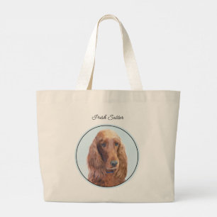 Grand Tote Bag Coussin irlandais peinture rouge mignonne Original