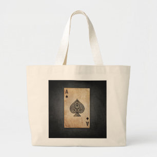 Grand Tote Bag coussin jeté à l'as de pique