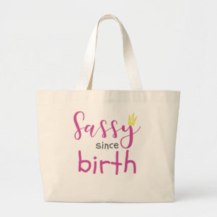 Grand Tote Bag Coute Girl Gift Sass Sassy Depuis Le Cadeau De Nai