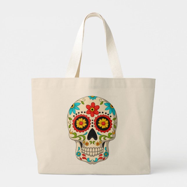 Grand Tote Bag Crâne à sucre (Dos)