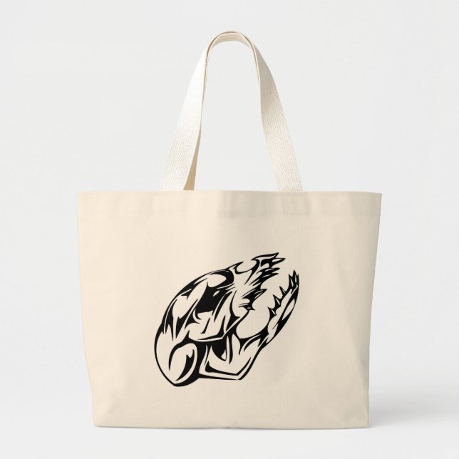 Grand Tote Bag Crâne animal (Devant)
