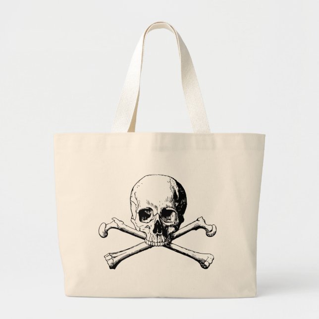 Grand Tote Bag Crâne croisé (Devant)