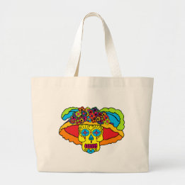 Grand Tote Bag Crâne de sucre Catrina