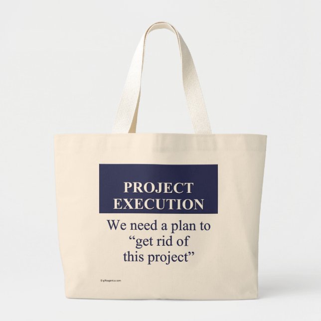 Grand Tote Bag Création d'un plan d'exécution de projet (3) (Devant)