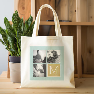 Grand Tote Bag Créez votre propre collection photo Mariage Monogr