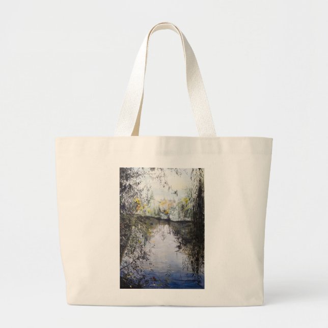 Grand Tote Bag Crépuscule de approche Goldbekkanal Hambourg 2014 (Devant)