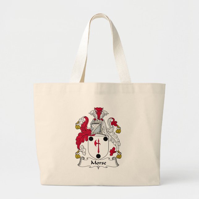 Grand Tote Bag Crête de famille de Morse (Devant)