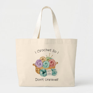 Grand Tote Bag Crochet Funny Personnalisé