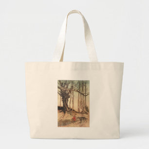 Grand Tote Bag Crochet rouge effrayant