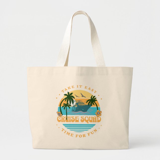 Grand Tote Bag Croisière Retro Squad (Devant)