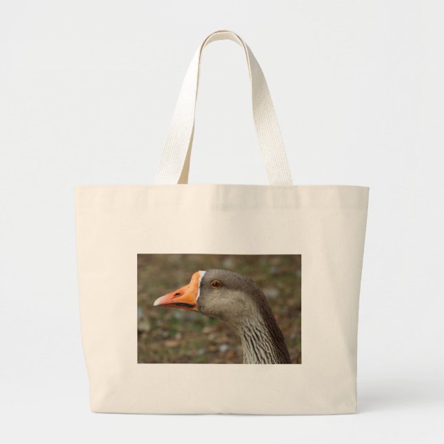 Grand Tote Bag Croix du cygne gris (Devant)
