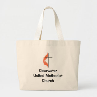 Grand Tote Bag Croix et flamme, ClearwaterUnited MethodistChurch
