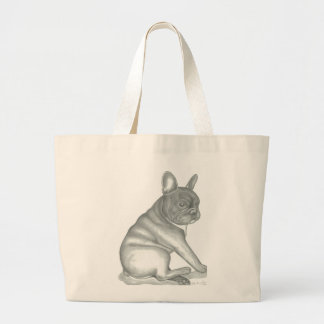Grand Tote Bag Croquis fourre-tout de bouledogue français