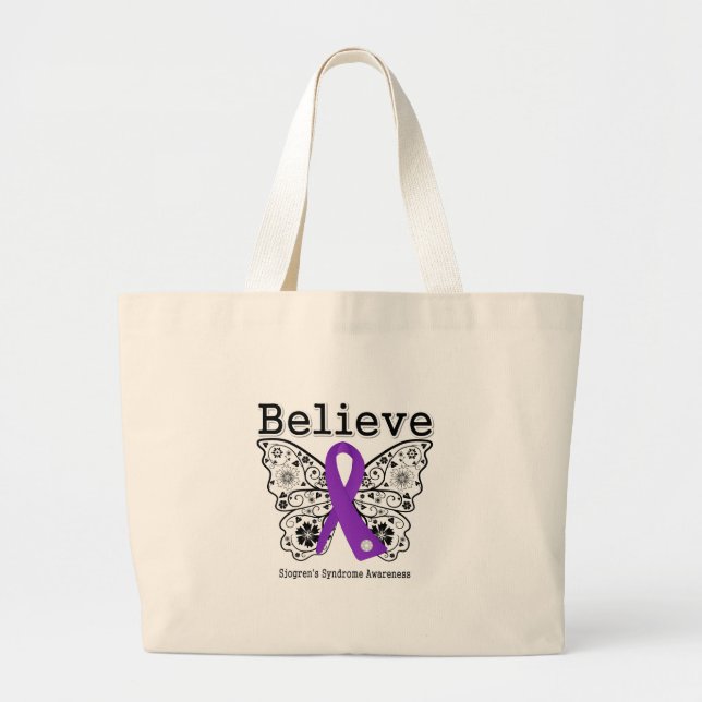 Grand Tote Bag Croyez le syndrome de Sjogren (Devant)