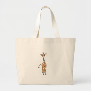 Grand Tote Bag Cute Giraffe drawing, safari animals