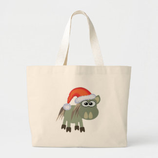 Grand Tote Bag Cute Goofkins Xmas âne père Noël