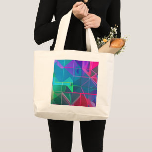 Grand Tote Bag Cyber treillis : Un spectre de lumière