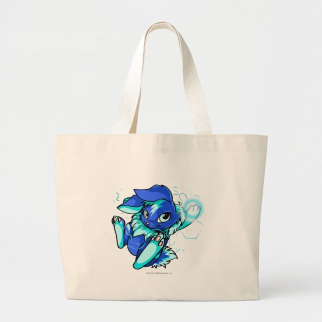 Grand Tote Bag Cybunny jaune avec des étoiles (Devant)